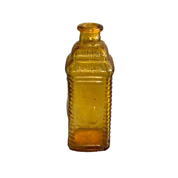 Phila Berrings Apple Bitters Bottle Decanter Amber Miniature Bottle Vintage - Picture 1 of 8